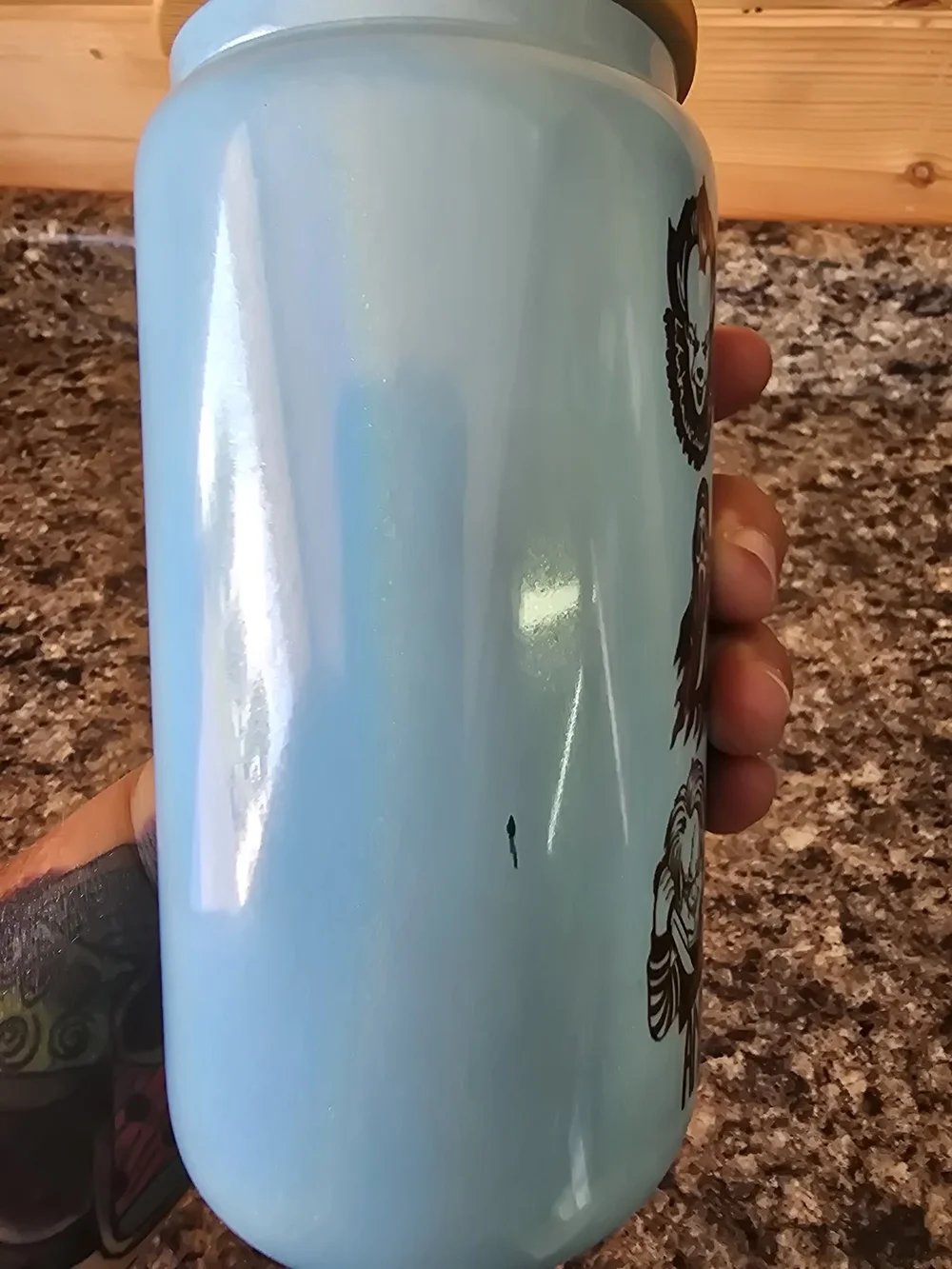 Scary Movie 18 oz Glass Cup With Lid